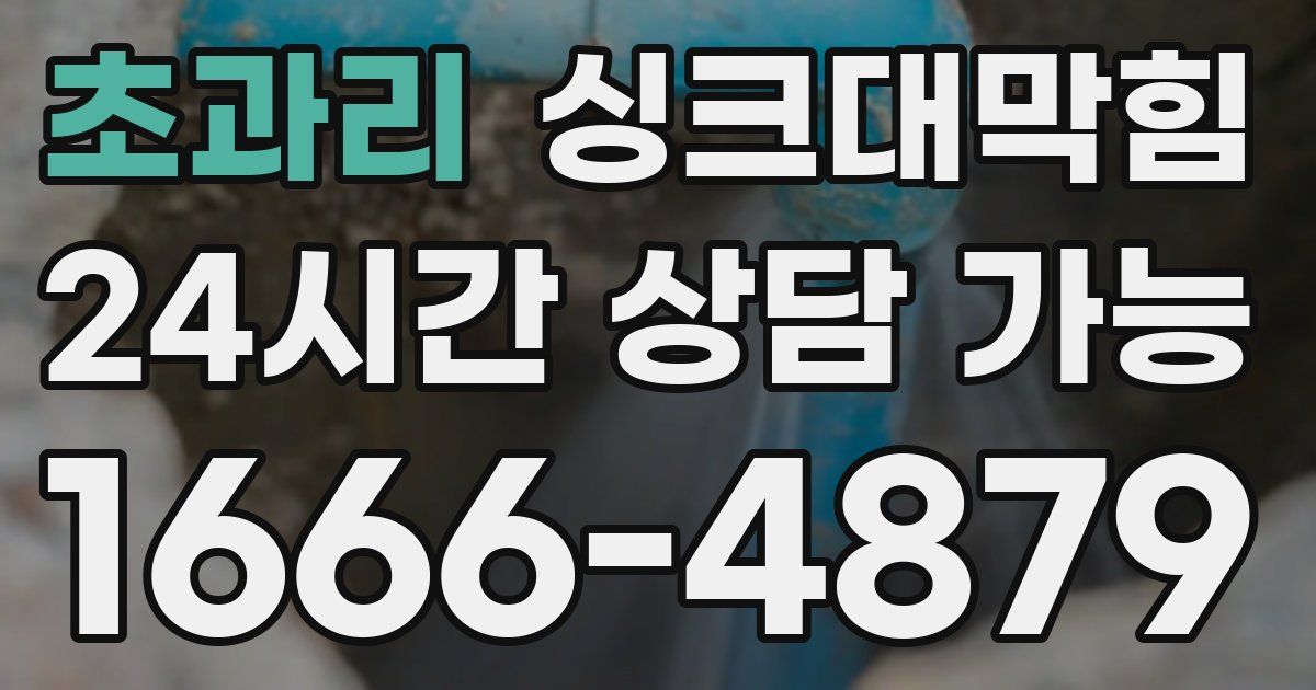 초과리 싱크대 뚫기