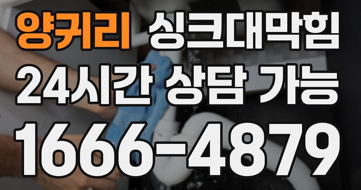 양귀리 싱크대 뚫기