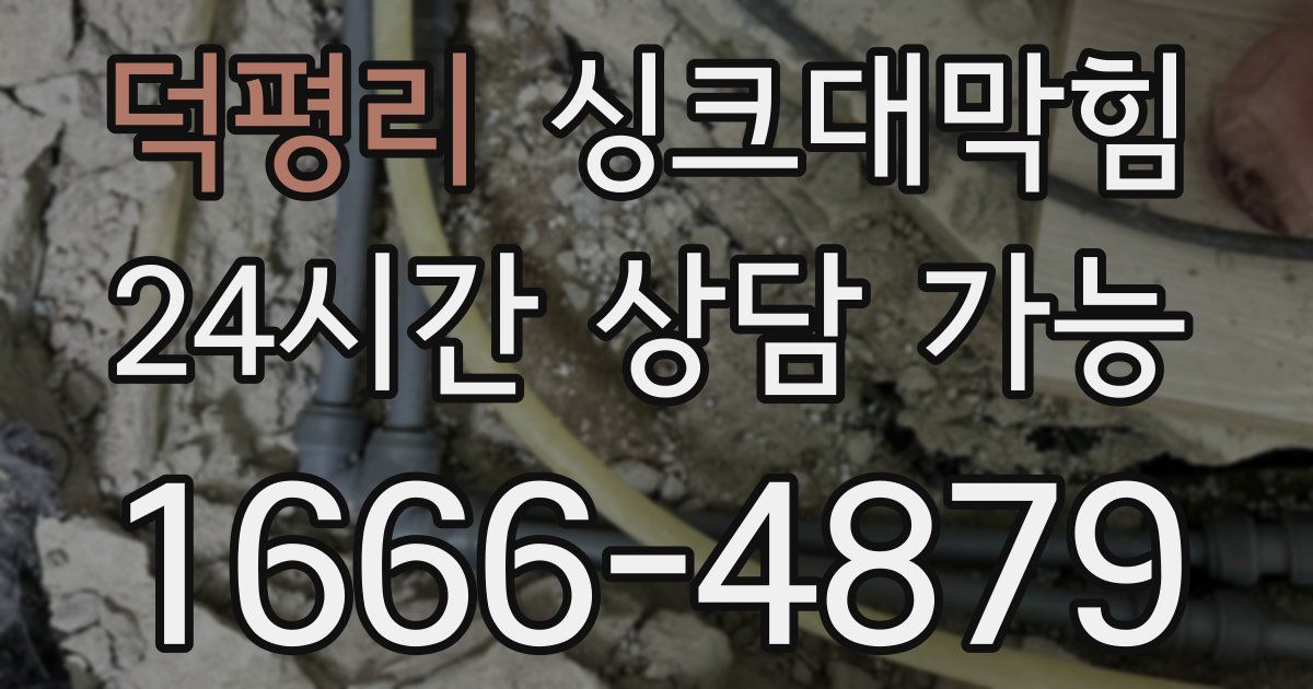 덕평리 싱크대 뚫기