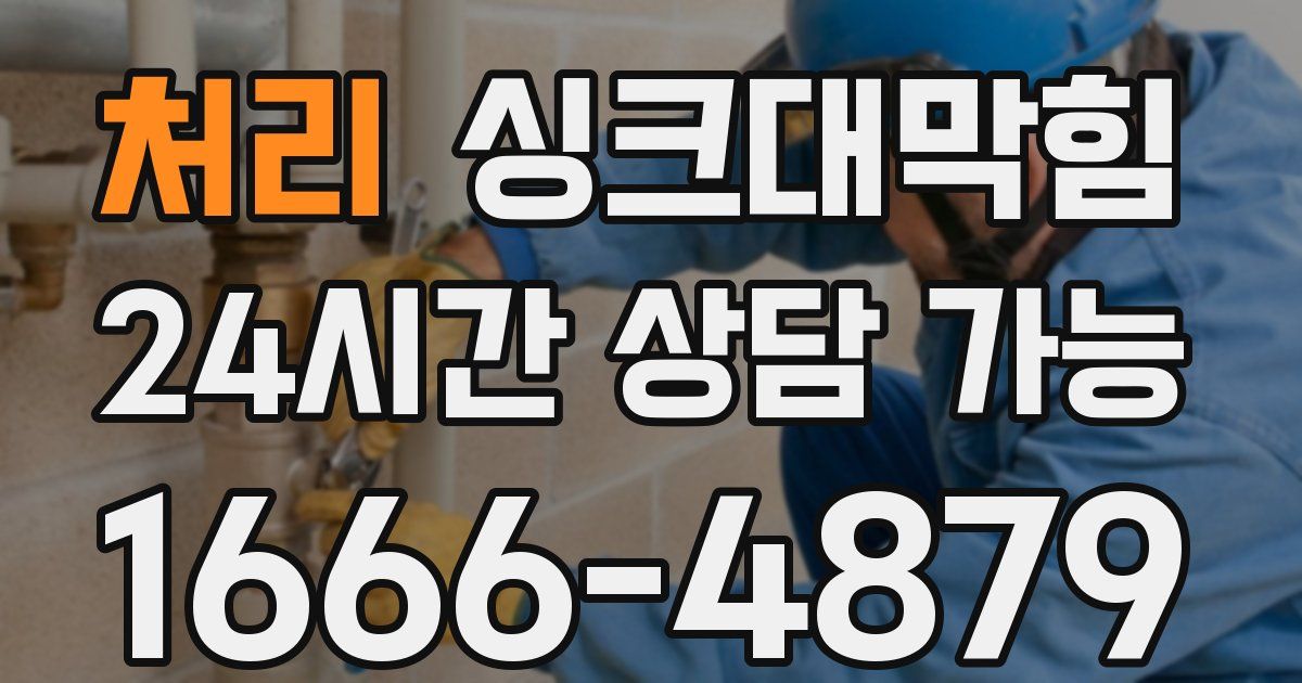 처리 싱크대 뚫기