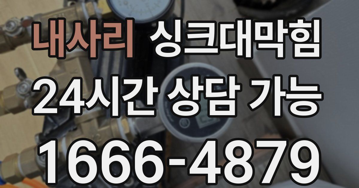 내사리 싱크대 뚫기