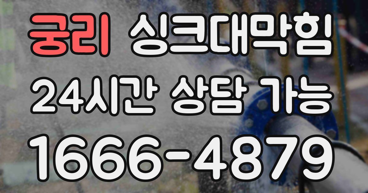 궁리 싱크대 뚫기