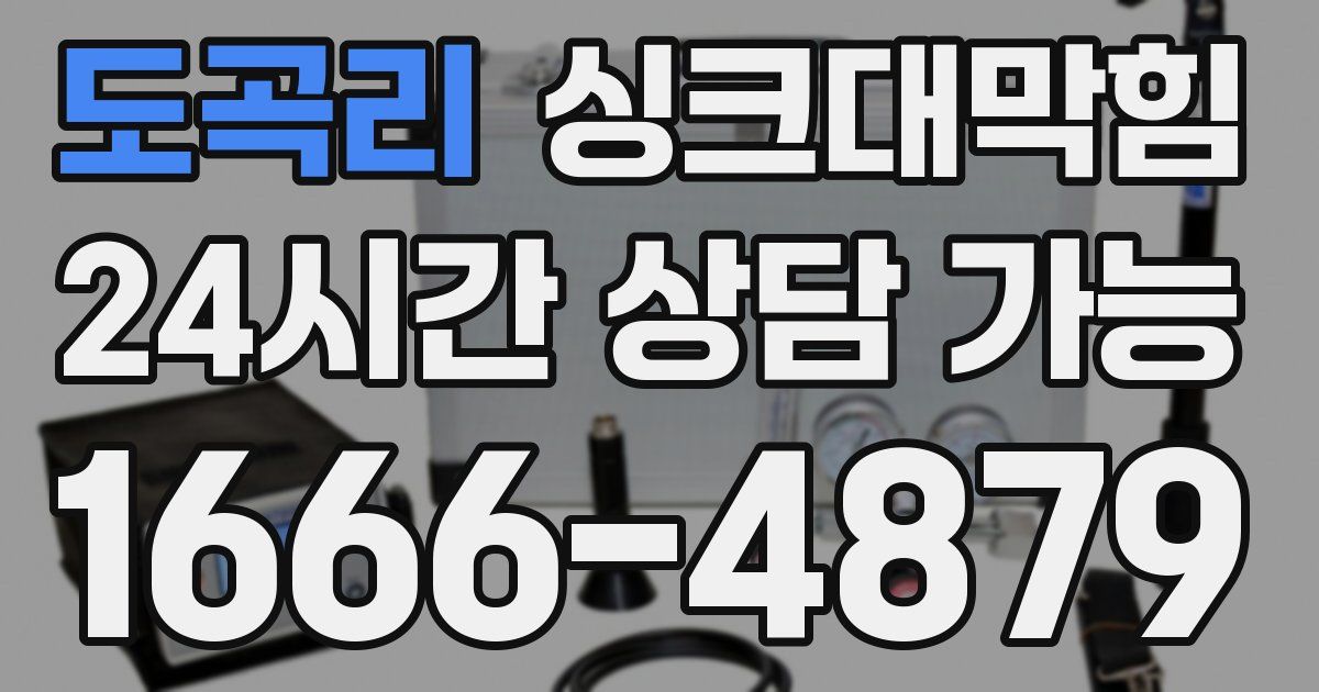 도곡리 싱크대 뚫기