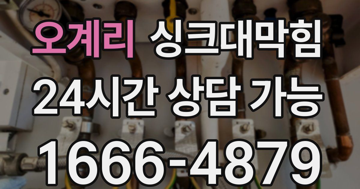 오계리 싱크대 뚫기