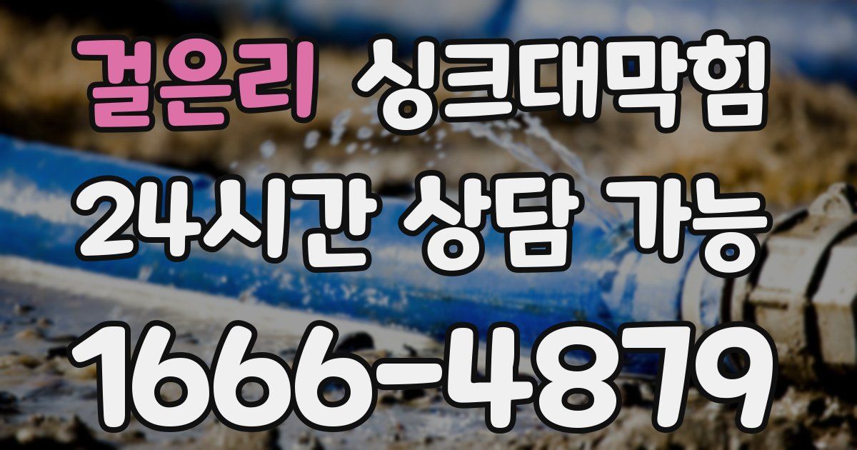 걸은리 싱크대 뚫기