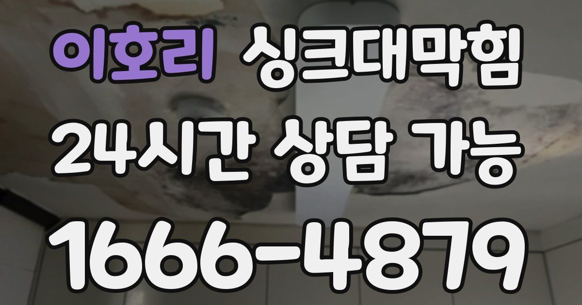 이호리 싱크대 뚫기