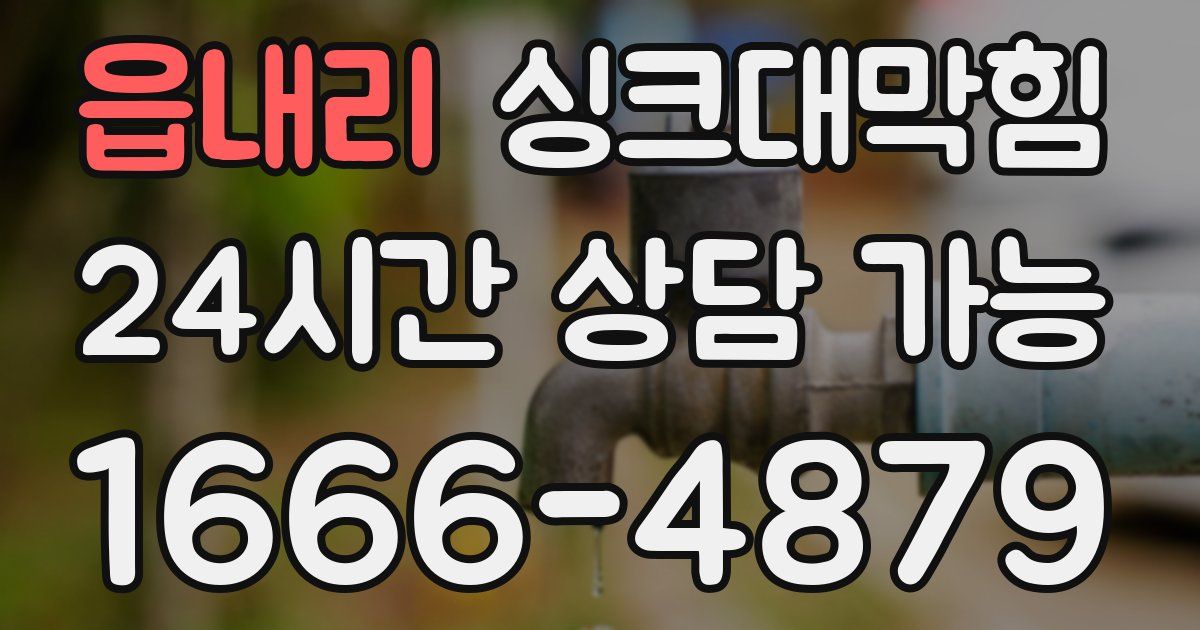 읍내리 싱크대 뚫기
