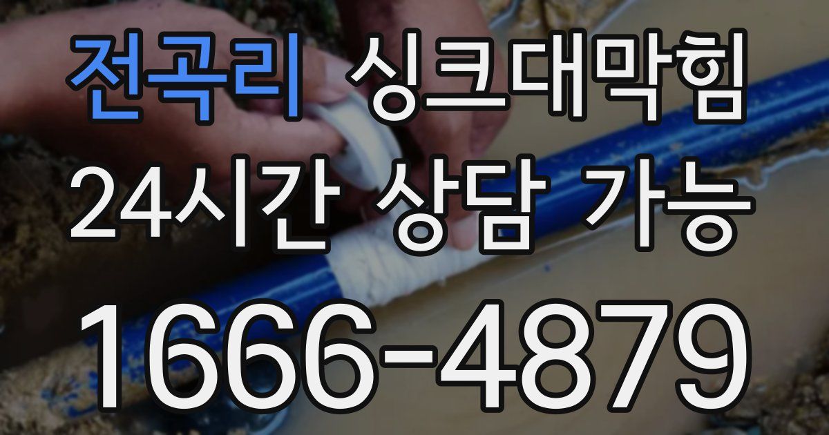 전곡리 싱크대 뚫기