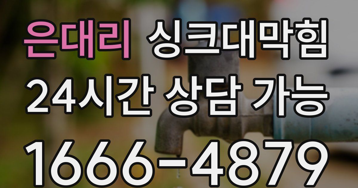 은대리 싱크대 뚫기