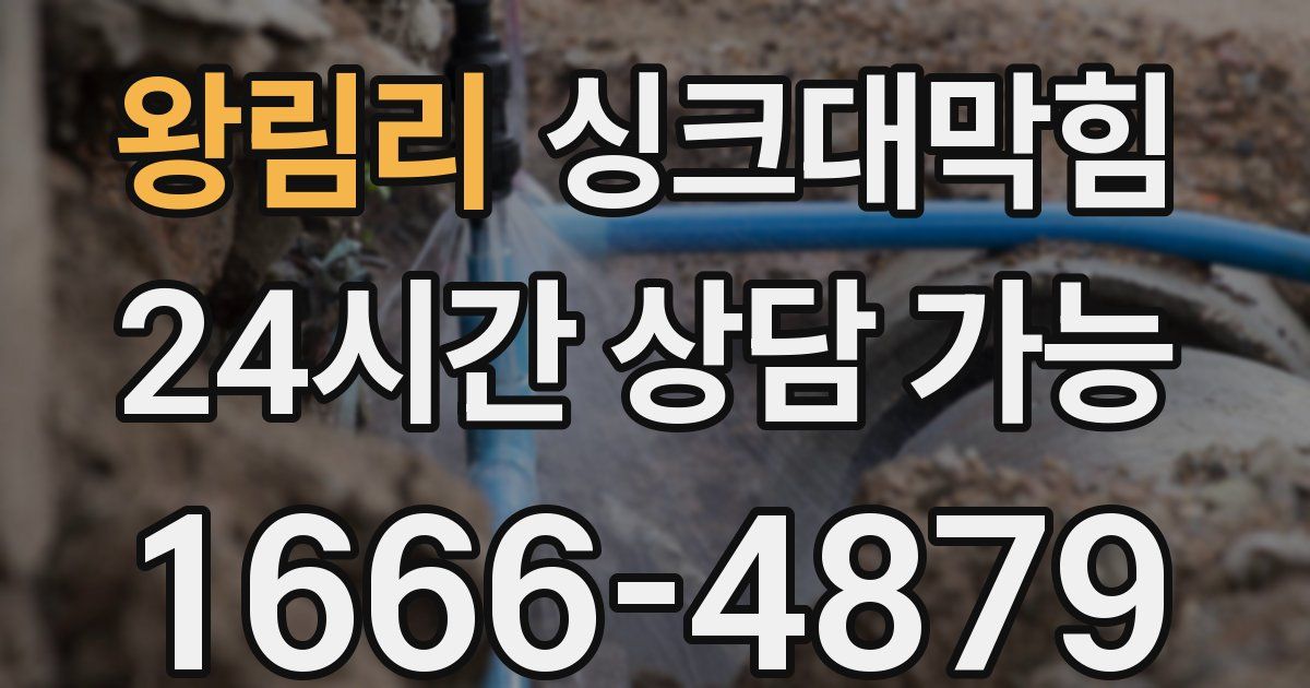 왕림리 싱크대 뚫기