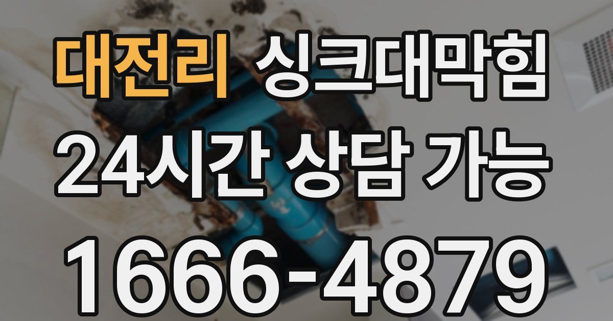 대전리 싱크대 뚫기