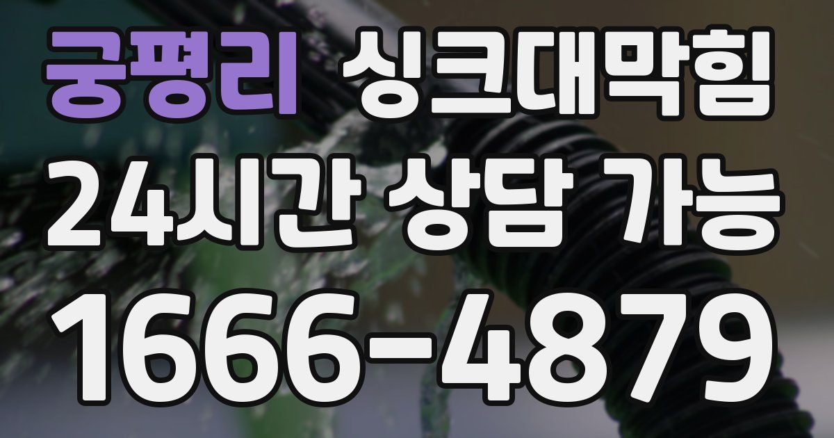 궁평리 싱크대 뚫기