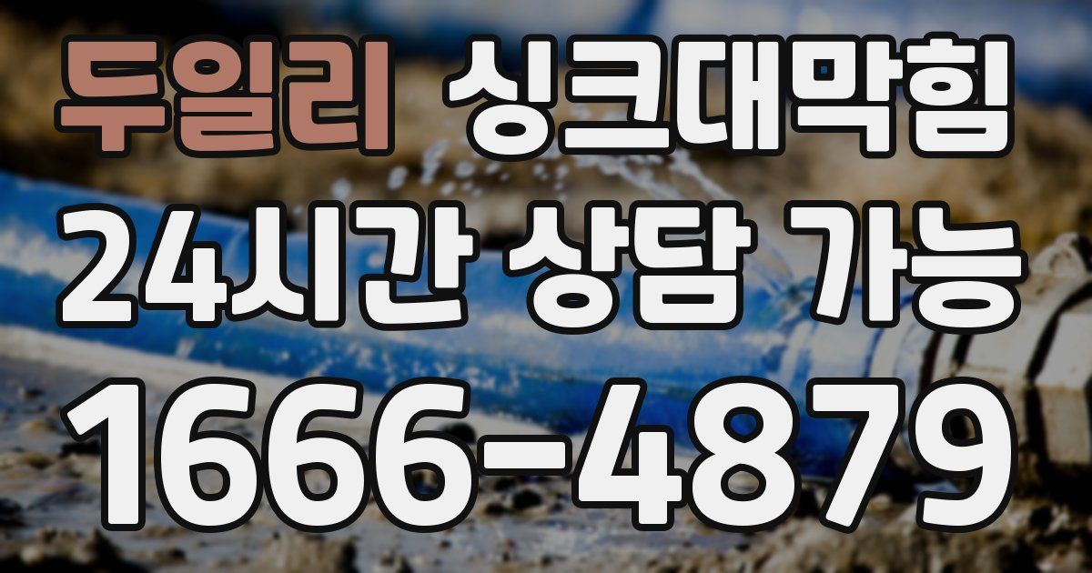 두일리 싱크대 뚫기