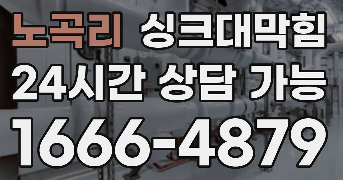 노곡리 싱크대 뚫기