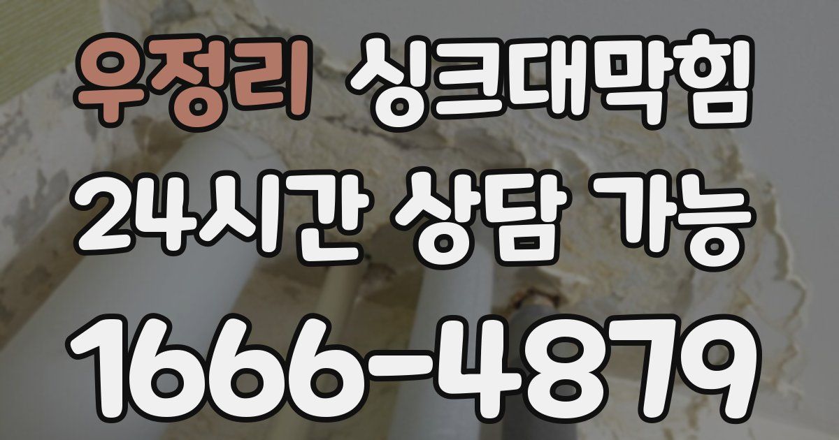 우정리 싱크대 뚫기