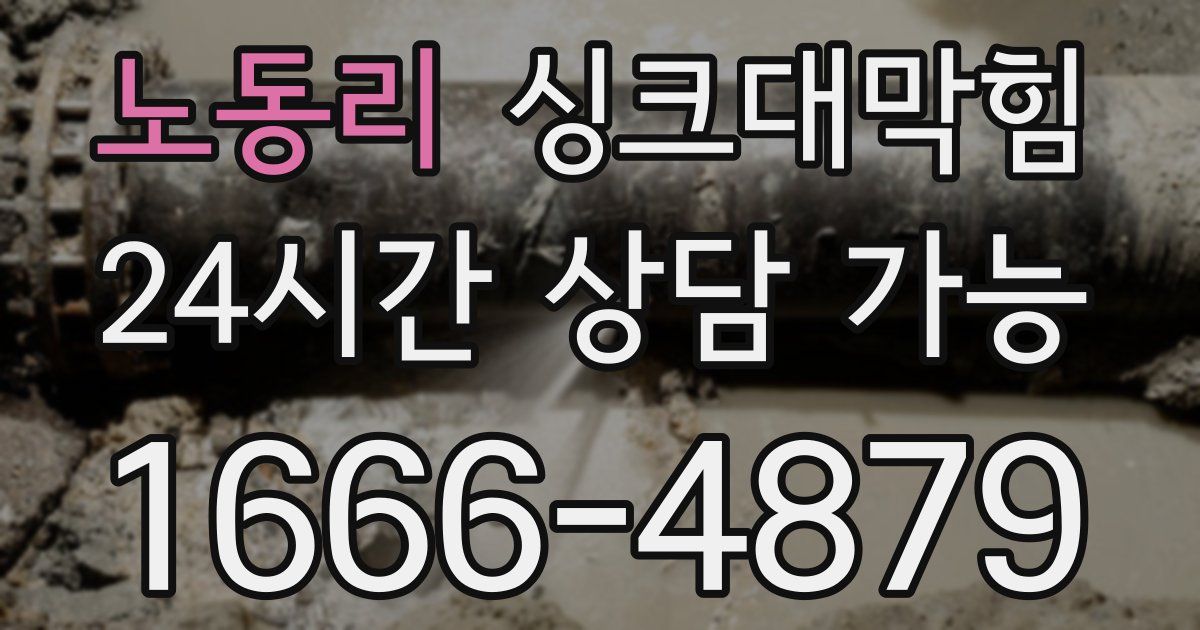 노동리 싱크대 뚫기