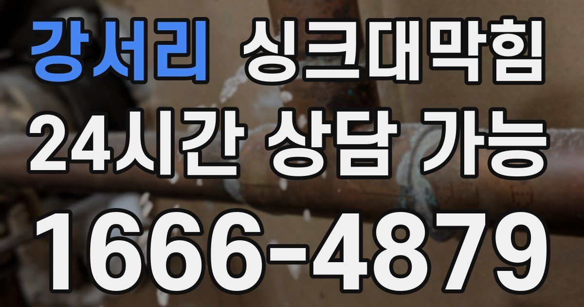 강서리 싱크대 뚫기