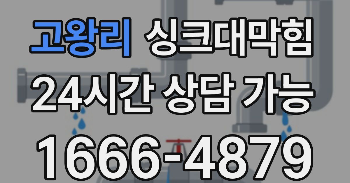 고왕리 싱크대 뚫기