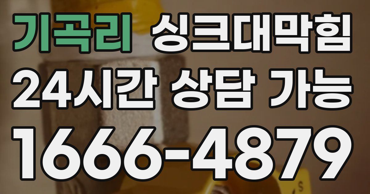 기곡리 싱크대 뚫기