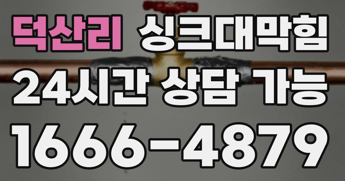 덕산리 싱크대 뚫기