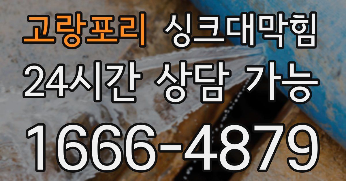 고랑포리 싱크대 뚫기