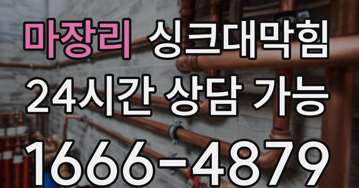 마장리 싱크대 뚫기