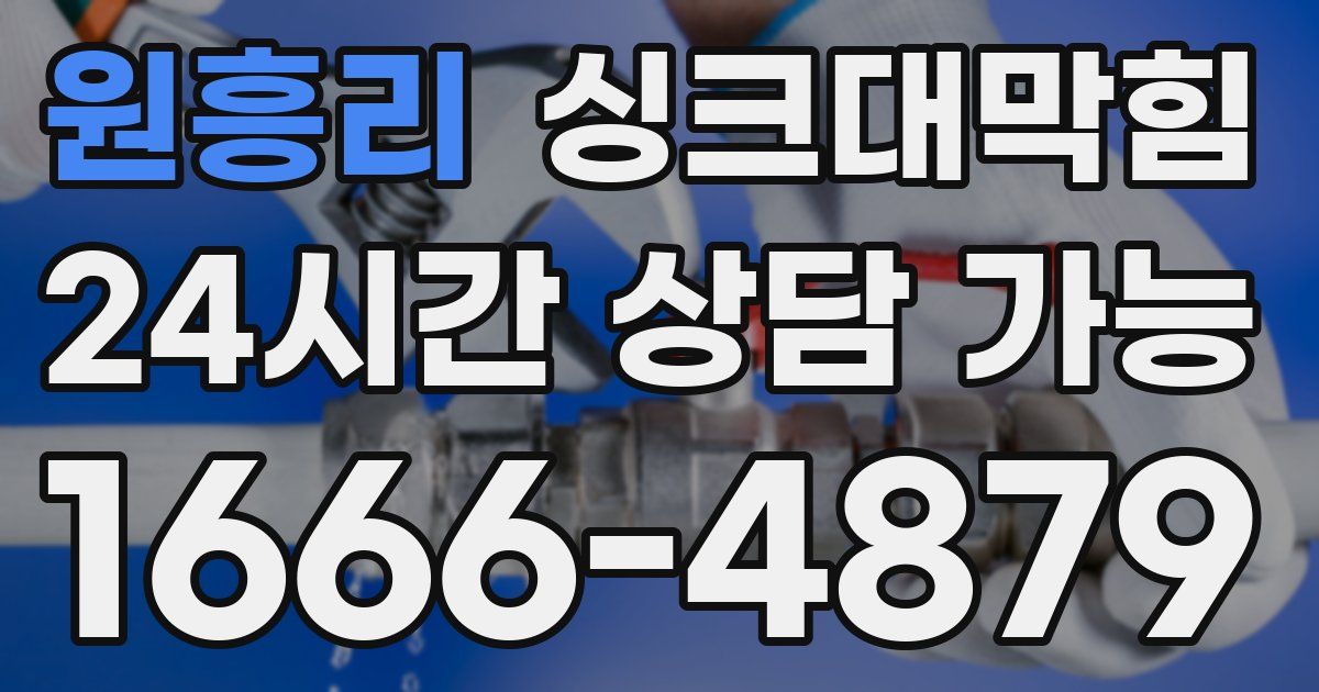 원흥리 싱크대 뚫기