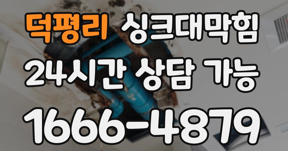 덕평리 싱크대 뚫기