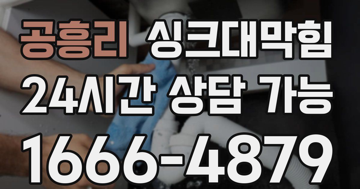 공흥리 싱크대 뚫기
