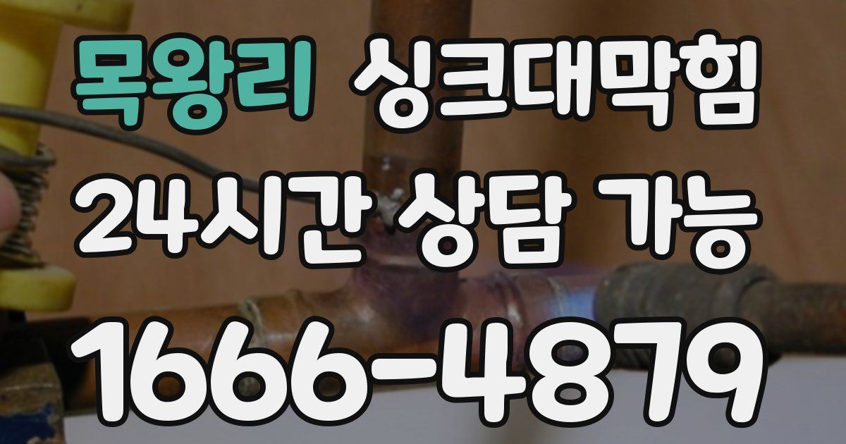 목왕리 싱크대 뚫기