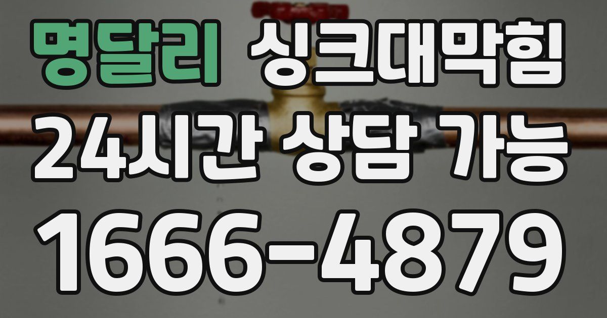 명달리 싱크대 뚫기