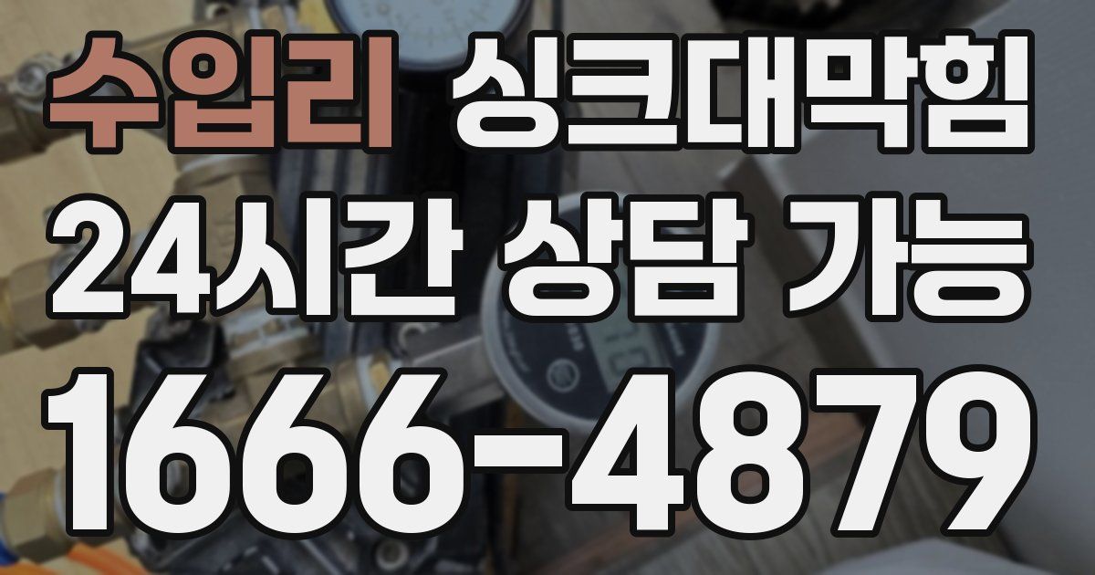 수입리 싱크대 뚫기