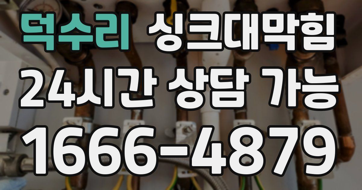 덕수리 싱크대 뚫기