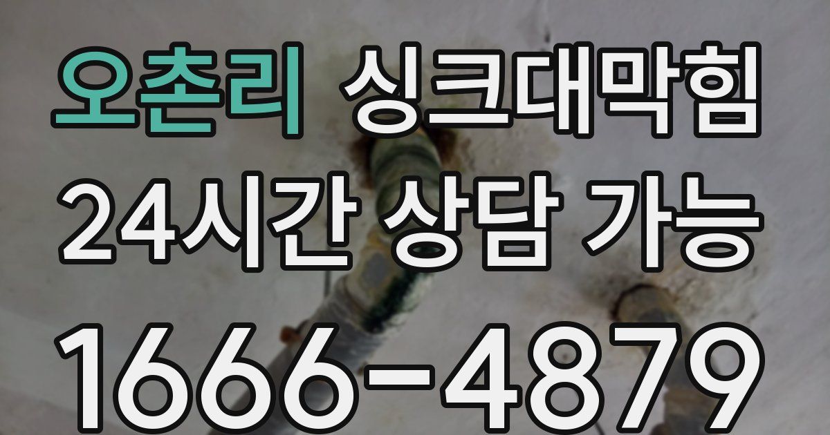 오촌리 싱크대 뚫기