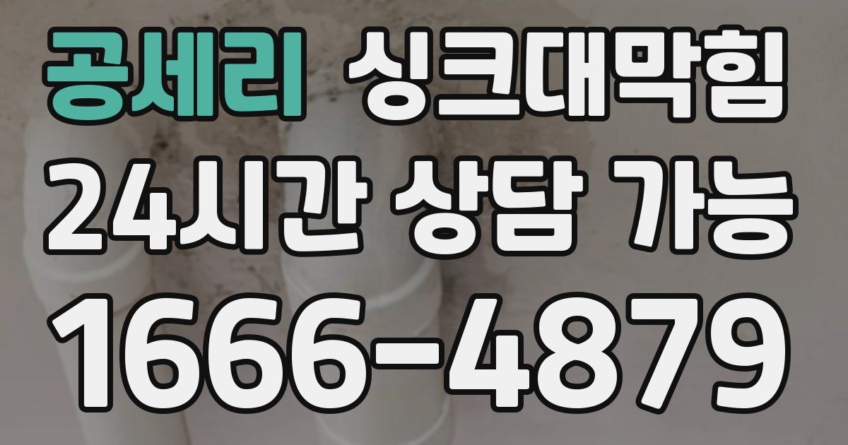 공세리 싱크대 뚫기