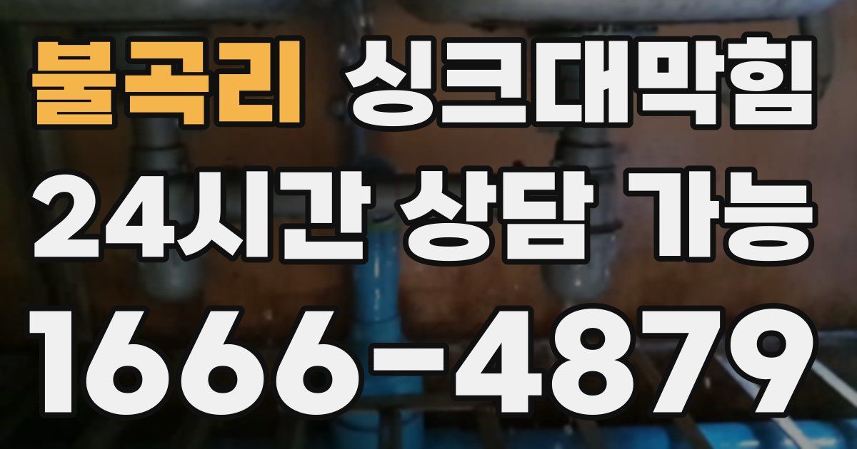 불곡리 싱크대 뚫기