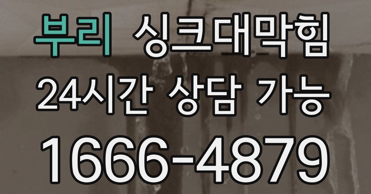 부리 싱크대 뚫기