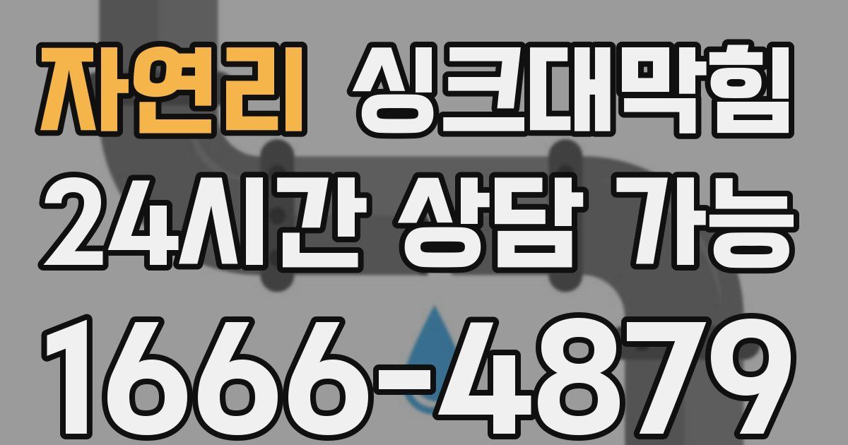 자연리 싱크대 뚫기