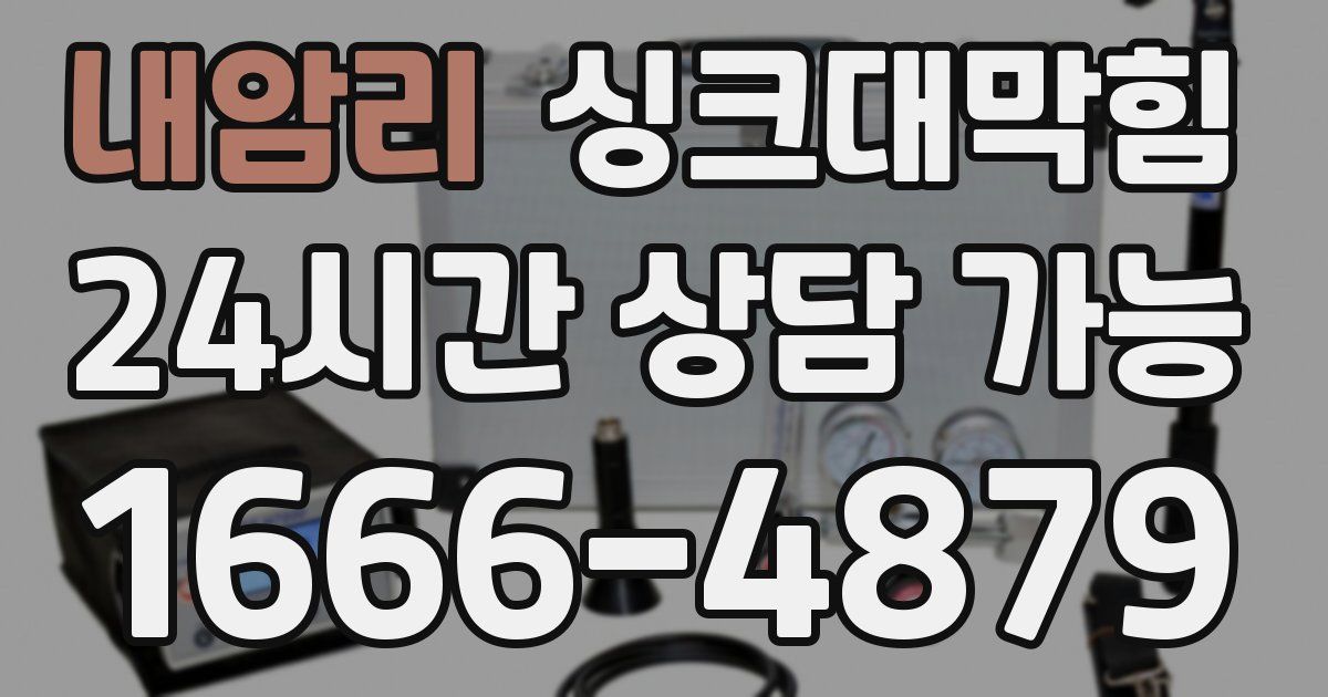 내암리 싱크대 뚫기