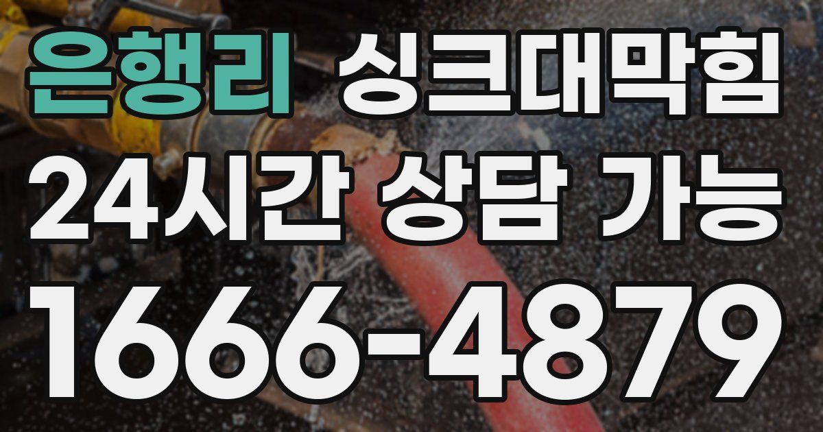 은행리 싱크대 뚫기