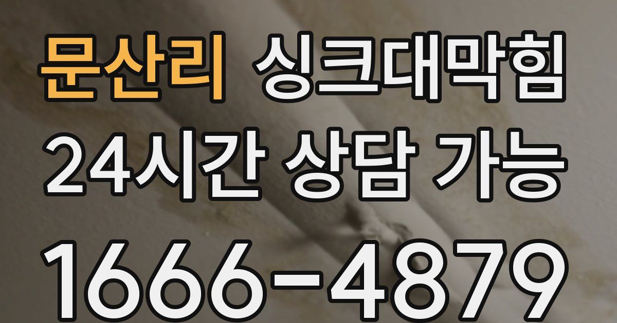 문산리 싱크대 뚫기