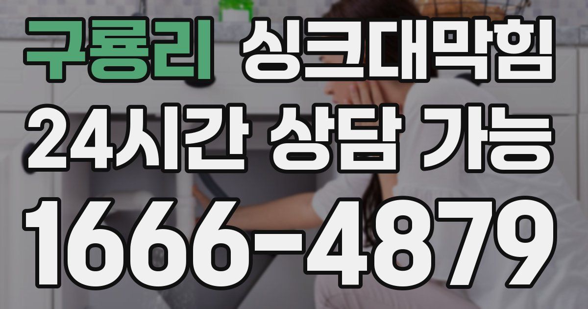 구룡리 싱크대 뚫기