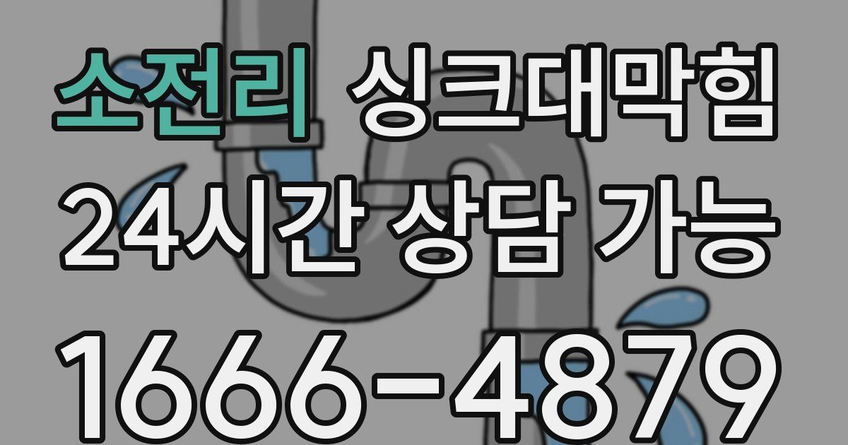 소전리 싱크대 뚫기