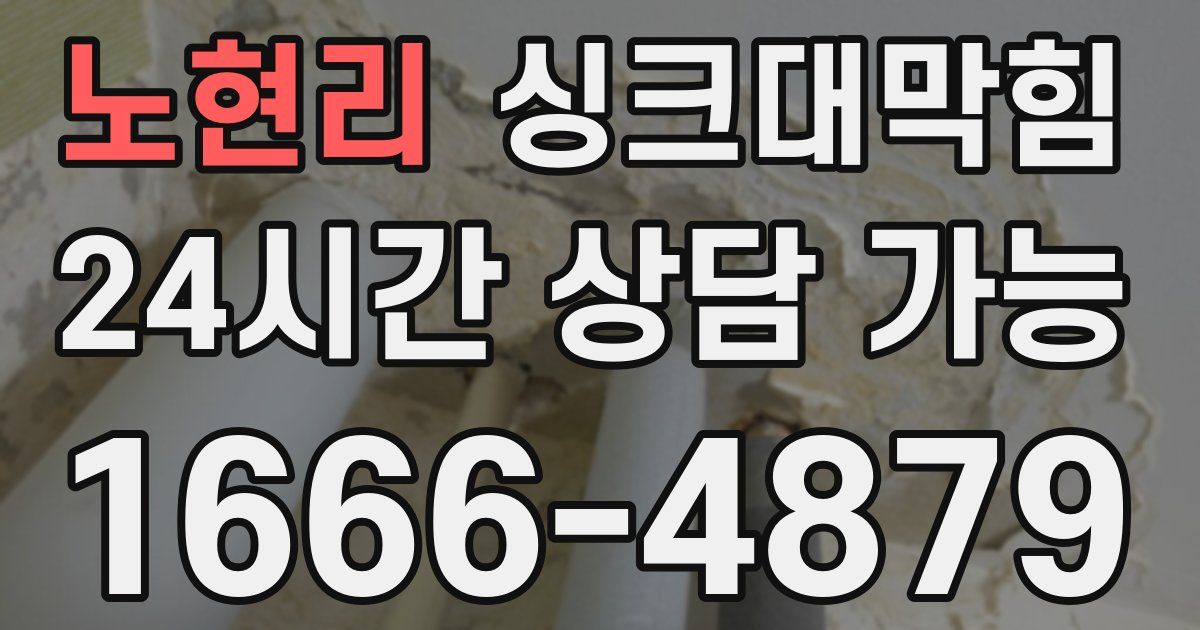 노현리 싱크대 뚫기