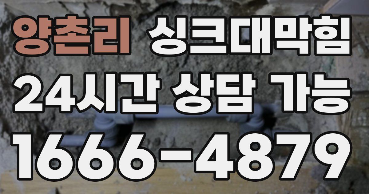 양촌리 싱크대 뚫기