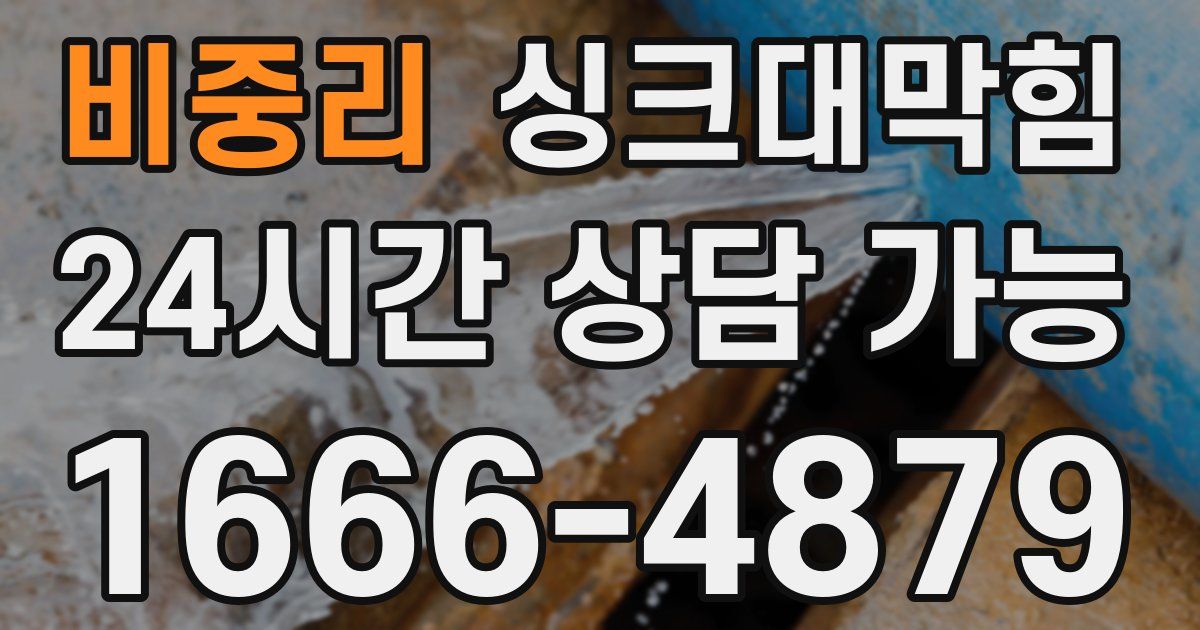 비중리 싱크대 뚫기