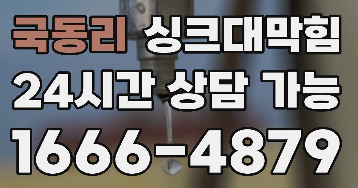 국동리 싱크대 뚫기