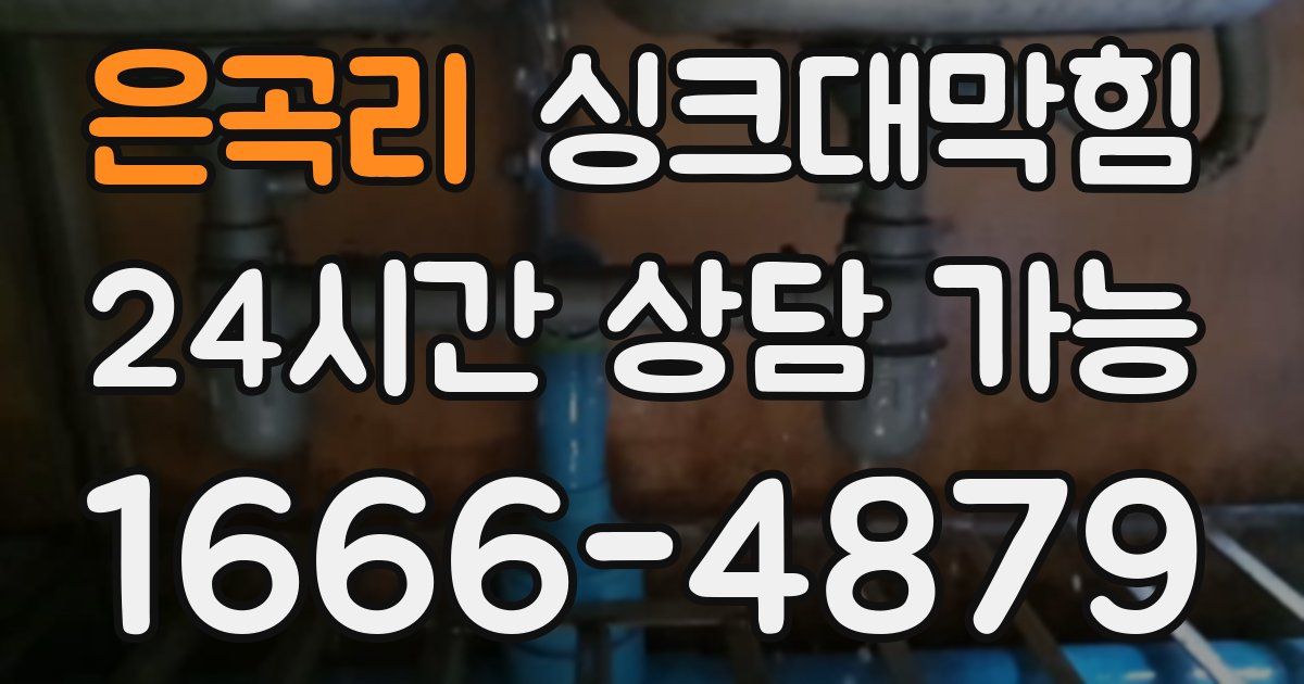 은곡리 싱크대 뚫기