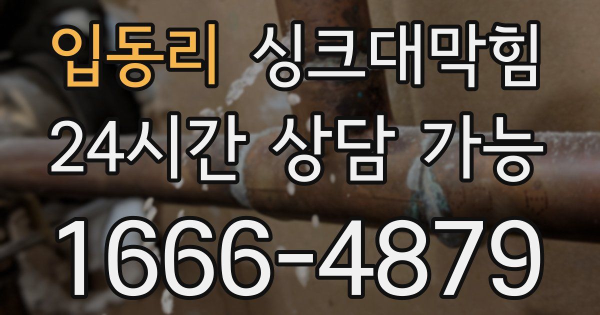 입동리 싱크대 뚫기