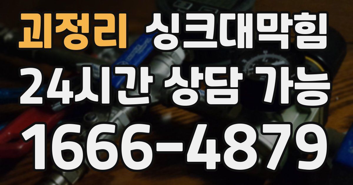 괴정리 싱크대 뚫기